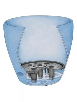 Viva Round Self-Watering Rolling Planter, 17.25” Diameter -Deals Garden Decor Store 39325 002