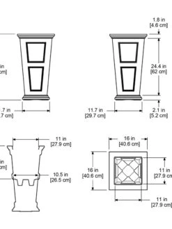 Fairfield Self-Watering Tall Patio Planters, 28” 15 Fairfield Self-Watering Tall Patio Planters, 28” -Deals Garden Decor Store 39342 15V tif