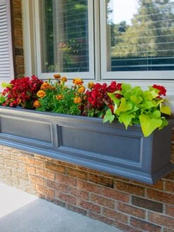 Fairfield Self-Watering Window Box, 4’ -Deals Garden Decor Store 39345 100V tif