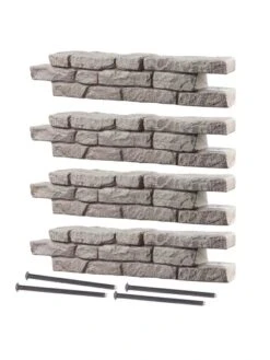 Rock Lock Interlocking Garden System, Straight Sets -Deals Garden Decor Store 8588324 01V