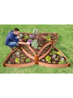 Classic Sienna Raised Garden Bed Versailles Sunburst With 1" Boards -Deals Garden Decor Store 8589503 01v