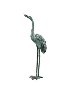 Bronze Crane Statues, Large -Deals Garden Decor Store 8589919 001v
