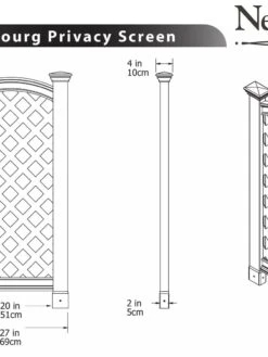 Luxembourg Vinyl Privacy Screen -Deals Garden Decor Store 8593147 03V tif