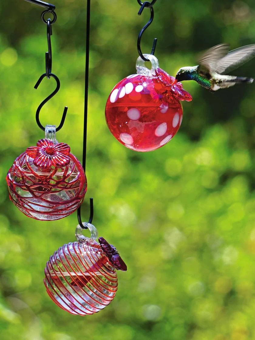 Droplet Hummingbird Feeders, Set Of 3 1 Droplet Hummingbird Feeders, Set Of 3