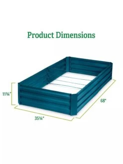 Demeter Corrugated Metal Raised Bed, 34" X 68" 10 Demeter Corrugated Metal Raised Bed, 34" X 68" -Deals Garden Decor Store 8594183 dims GSC