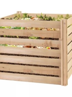 Cedar Wood Composter, 23 Cubic Feet -Deals Garden Decor Store 8594623 02V tif