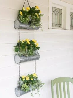 Galvanized Hanging Triple Planter 9 Galvanized Hanging Triple Planter -Deals Garden Decor Store 8595213 1108 tif