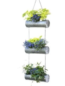Galvanized Hanging Triple Planter 13 Galvanized Hanging Triple Planter -Deals Garden Decor Store 8595213 6967 tif