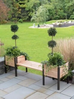 Elevated Cedar Planter Bench Kit, Natural, 90" -Deals Garden Decor Store 8597992 9601 tif