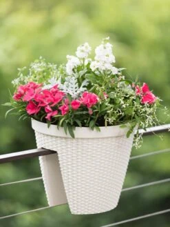 Weave Round Railing Planter, 11" -Deals Garden Decor Store 8598370 8580 tif