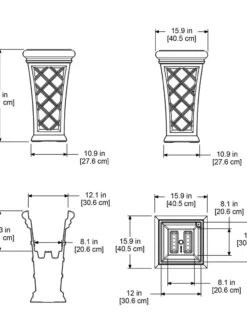 Carolina Self-Watering Tall Planter, 28" -Deals Garden Decor Store 8598645 11V tif
