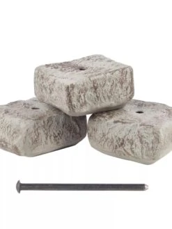 Rock Lock Interlocking Garden System, Ends, Set Of 3