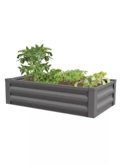 Powder-Coated Metal Raised Garden Bed, 24" X 48" -Deals Garden Decor Store 8599393 03 powder coated metal raised garden bed 24x50 gray