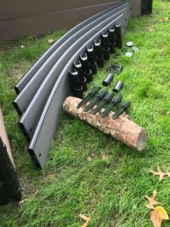 Curved Composite Landscape Edging Kit With 1" Boards -Deals Garden Decor Store 8599404 16V tif