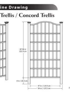 Concord Composite Vinyl Trellis -Deals Garden Decor Store 8599770 03V tif