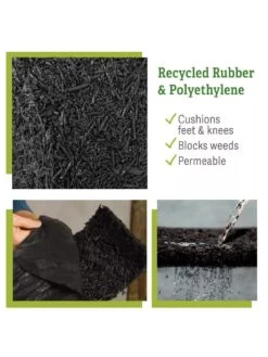Recycled Rubber Mulch Edging, 12’ X 6” -Deals Garden Decor Store 8599854 material GSC