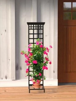 Mission-Style Planter Stand With Trellis -Deals Garden Decor Store 8600111 01V tif