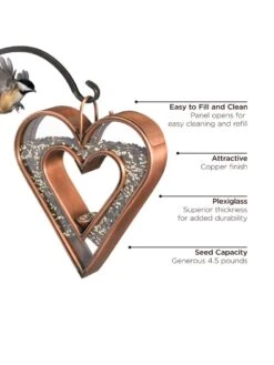 Fly-Thru™ Bird Feeder With Copper Finish 9 Fly-Thru™ Bird Feeder With Copper Finish -Deals Garden Decor Store 8600193 06v