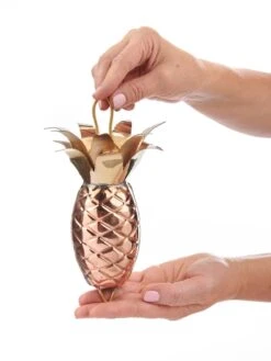 Pineapple Pure Copper Rain Chain, 8.5' 6 Pineapple Pure Copper Rain Chain, 8.5' -Deals Garden Decor Store 8600210 03v