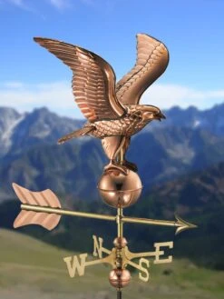 Eagle Garden Copper Weathervane With Pole 6 Eagle Garden Copper Weathervane With Pole -Deals Garden Decor Store 8600278 05v