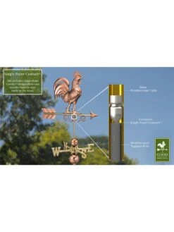 Bantam Rooster Copper Weathervane 10 Bantam Rooster Copper Weathervane -Deals Garden Decor Store 8600280 03v