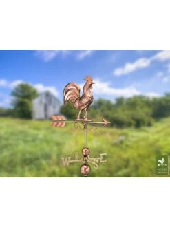Bantam Rooster Copper Weathervane 9 Bantam Rooster Copper Weathervane -Deals Garden Decor Store 8600280 04v