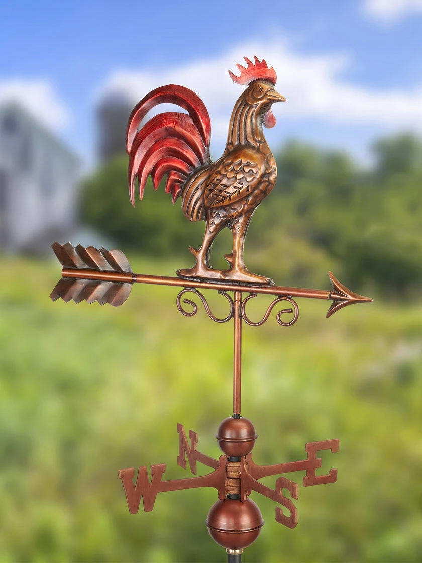 Bantam Rooster Copper Weathervane 1 Bantam Rooster Copper Weathervane
