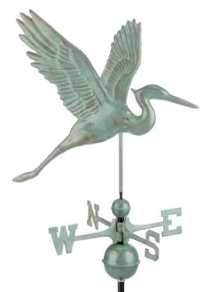 Graceful Blue Heron Copper Weathervane -Deals Garden Decor Store 8600374 05v graceful blue heron weathervane blue verde