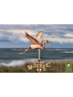 Blue Heron Cottage Copper Weathervane -Deals Garden Decor Store 8600375 04v
