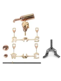 Wine Bottle Cottage Copper Weathervane With Roof Mount 5 Wine Bottle Cottage Copper Weathervane With Roof Mount -Deals Garden Decor Store 8600383 03v