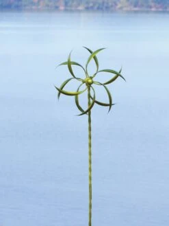 Feather Staked Wind Spinner, 15" -Deals Garden Decor Store 8600479 03v feather staked wind spinner 15 inch green