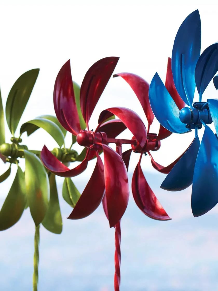 Feather Staked Wind Spinner, 22" 3 Feather Staked Wind Spinner, 22" - Image 3