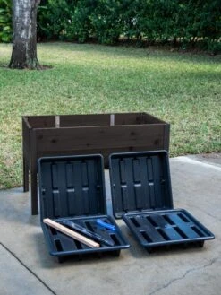 Self-Watering Eco-Stained Elevated Planter Box, 2' X 4' 9 Self-Watering Eco-Stained Elevated Planter Box, 2' X 4' -Deals Garden Decor Store 8608964 6001 tif