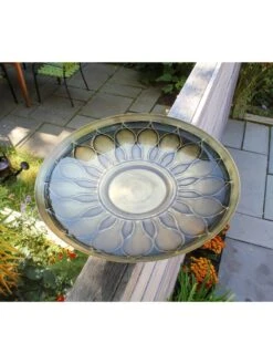 Achla Designs African Daisy Birdbath With Over-the-Rail Bracket -Deals Garden Decor Store 8609295 03v