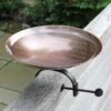 Achla Designs Burnt Copper Birdbath With Over-the-Rail Bracket