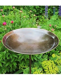 Achla Designs Burnt Copper Birdbath With Stake