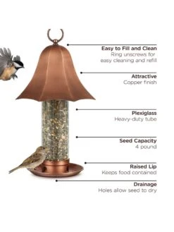 Bell Tube Bird Feeder -Deals Garden Decor Store 8609486 03v