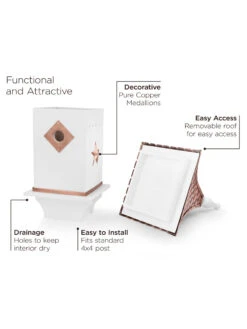 Villa Copper Shingle Bird House 6 Villa Copper Shingle Bird House -Deals Garden Decor Store 8609499 03v