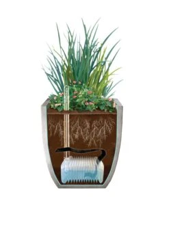 Self-Watering LavaStone® Modern Square -Deals Garden Decor Store 8610250 SWInsert art 8inSq tif 2