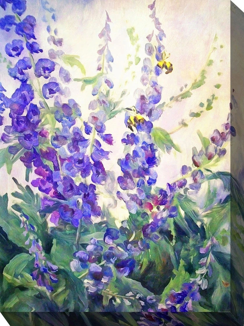 Blue Delphi Outdoor Wall Art 1 Blue Delphi Outdoor Wall Art