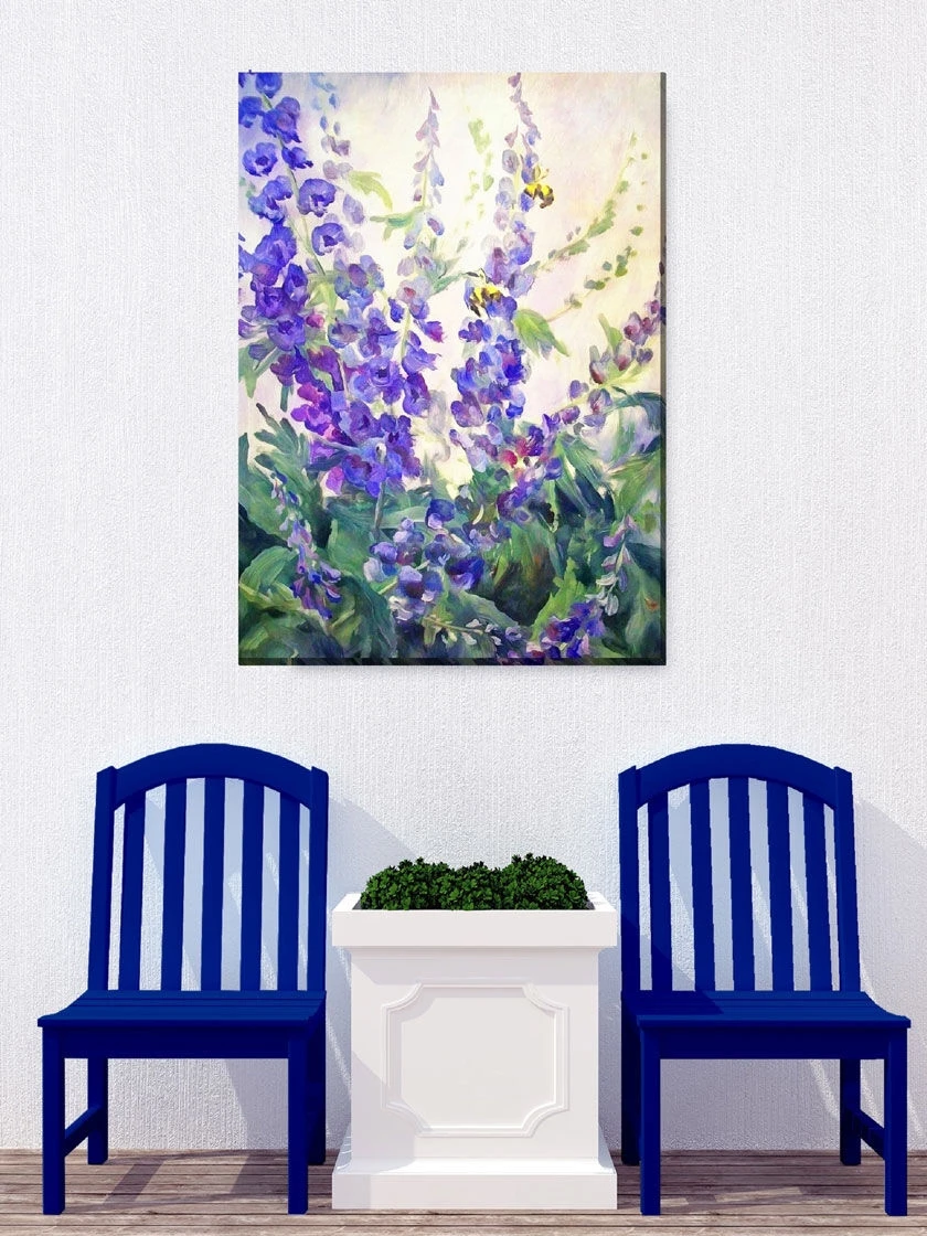 Blue Delphi Outdoor Wall Art 2 Blue Delphi Outdoor Wall Art - Image 2