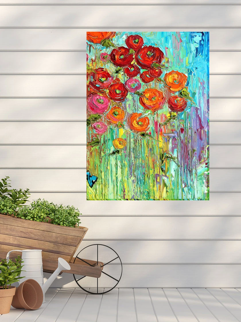 Poppies Outdoor Wall Art 2 Poppies Outdoor Wall Art - Image 2