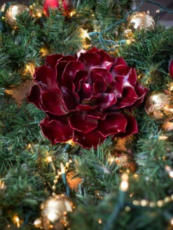 Desert Steel Ruby Rose Succulent Sculpture, Small -Deals Garden Decor Store 8610767 02v