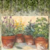 Herb Pots Outdoor Wall Art