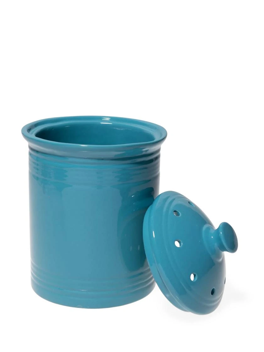 Ceramic Ribbed Compost Crock 2 Ceramic Ribbed Compost Crock - Image 2