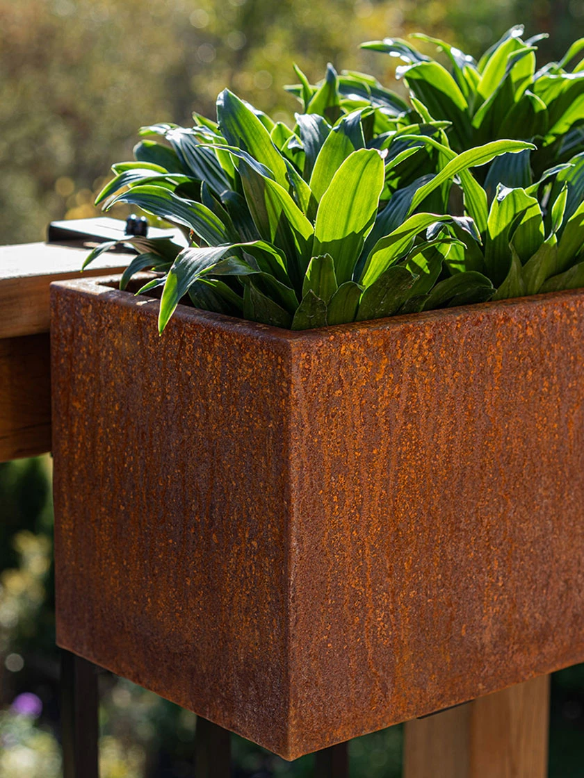 Veradek Metallic Series Corten Steel Railing Planters 2 Veradek Metallic Series Corten Steel Railing Planters - Image 2
