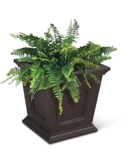 Fairfield Self-Watering Square Planter, 16” X 16” -Deals Garden Decor Store 8611695 04V tif