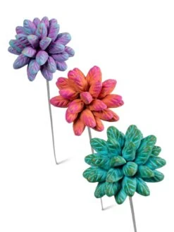Dahlia Flower Garden Stakes Set 7 Dahlia Flower Garden Stakes Set -Deals Garden Decor Store 8612055 5955 tif
