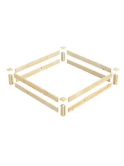 Pine Raised Garden Beds, 4'x4' -Deals Garden Decor Store 8612249 01v