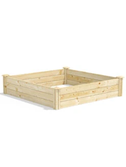 Pine Raised Garden Beds, 4'x4' -Deals Garden Decor Store 8612250 03v